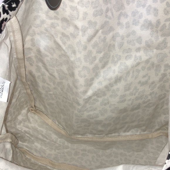 NWT Cynthia Rowley Leopard Print Canvas Bag - Picture 4 of 4
